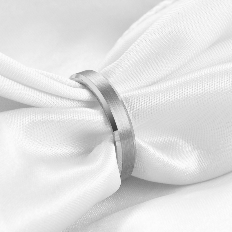 NIBASTAR prsten s geometrijskim dizajnom, tungsten steel i elektroplating završna obrada, unisex