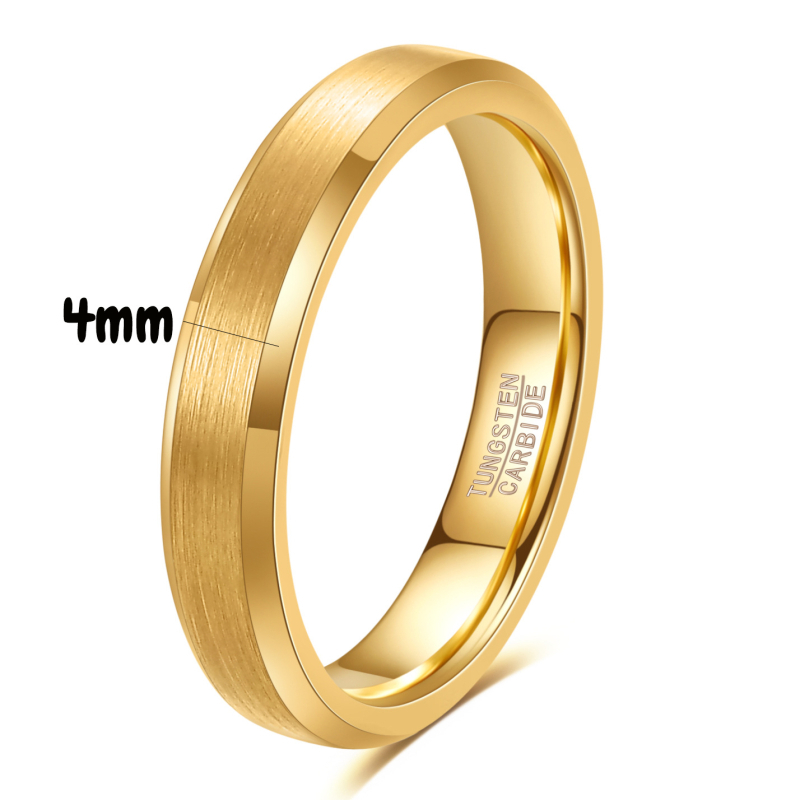 NIBASTAR prsten s geometrijskim dizajnom, tungsten steel i elektroplating završna obrada, unisex