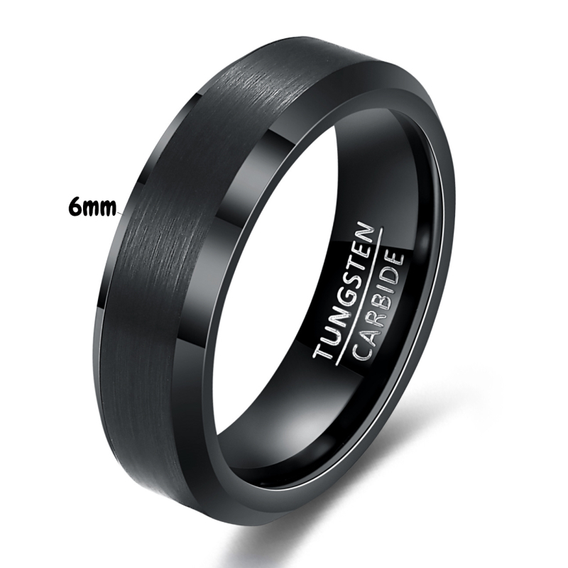 NIBASTAR prsten s geometrijskim dizajnom, tungsten steel i elektroplating završna obrada, unisex