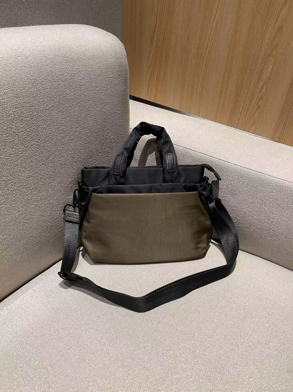Smiley dizajnirana torba tote od najlona, višestruki pretinci, zatvarač, lagana crossbody, poliester podstava, izlazak u proljeće 2025