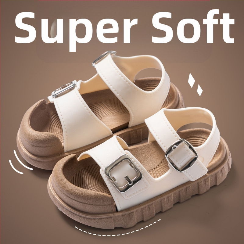 Unisex plážové sandále – vrchná časť PVC, podrážka PVC, zapínanie s prackou, protišmyčná mäkká podrážka, jar 2025