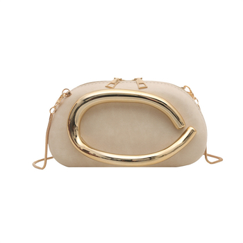 Večernja clutch torba, PU, ovalnog oblika, zatvarač, džep za mobitel