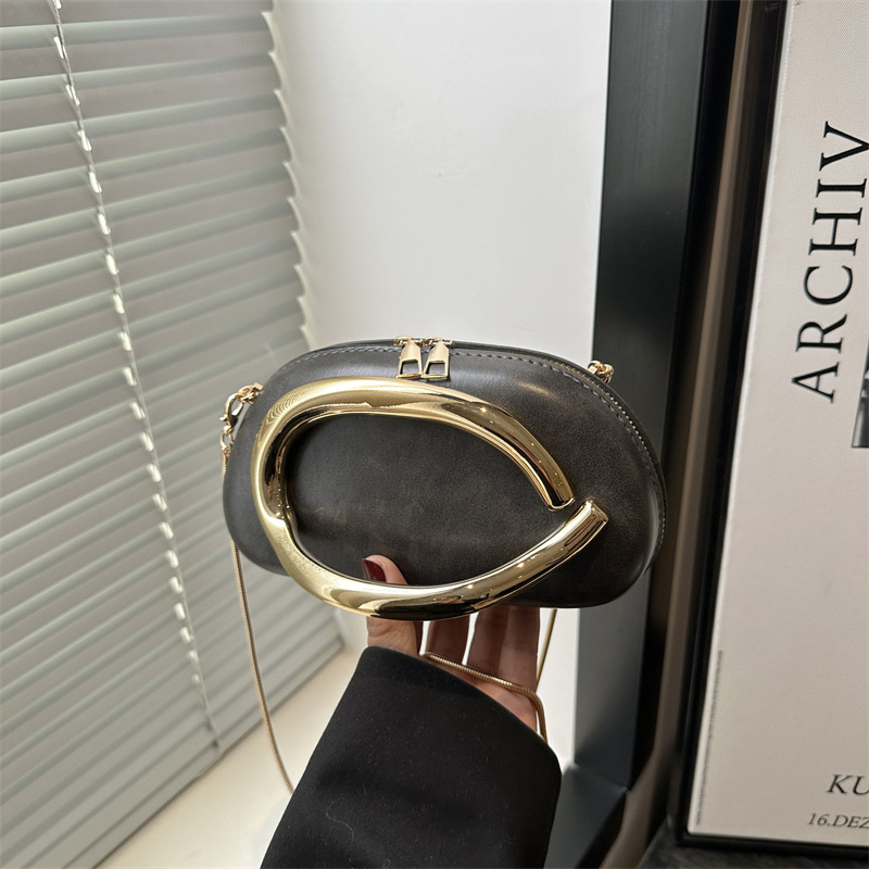 Večernja clutch torba, PU, ovalnog oblika, zatvarač, džep za mobitel