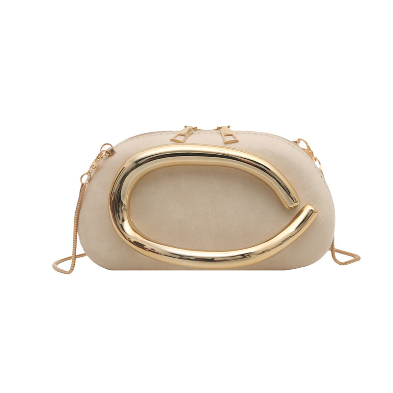 Večernja clutch torba, PU, ovalnog oblika, zatvarač, džep za mobitel