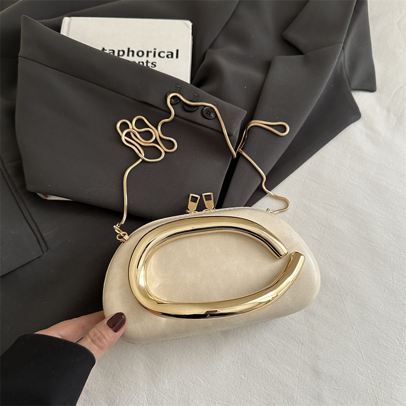 Večernja clutch torba, PU, ovalnog oblika, zatvarač, džep za mobitel