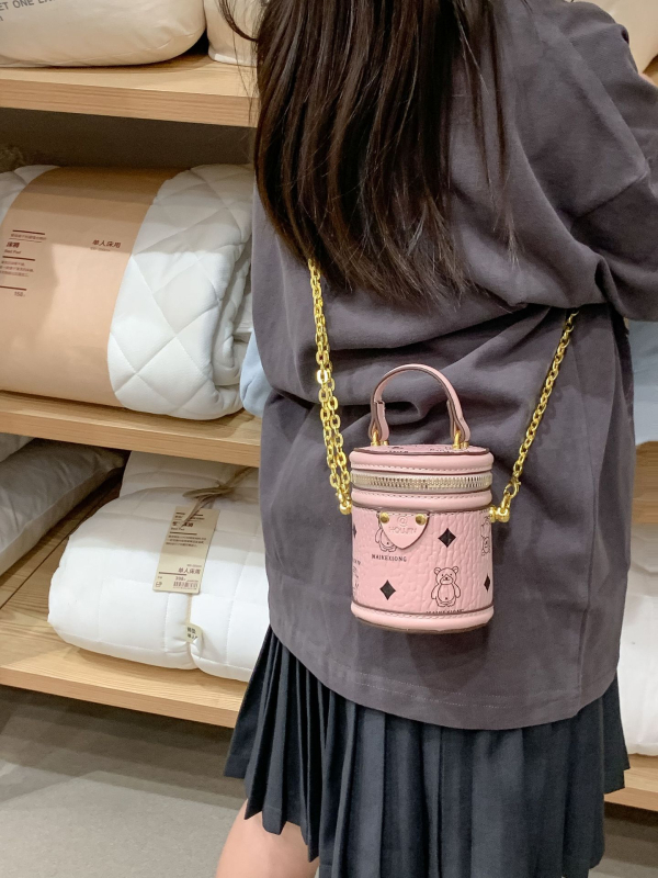 PU crossbody box torba za djecu, zatvarač, džep za ID, poliester podstava, svakodnevna uporaba
