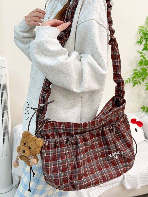 Kdmild crossbody torba, najlon, japansko-korejski stil, zatvaranje na zip, laminirano unutrašnjost
