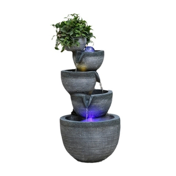 Смола декоративен фонтан с циркулация на вода и фън шуй топка, стил нов китайски, ръчна изработка, марка Qijotao, подходящ като подарък за сватби