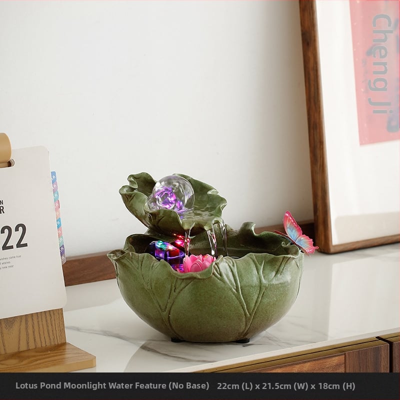 Keramický zvlhčovač s postrekomovanou glazúrou, ručne maľovaný, v štýle nového čínskeho dizajnu, s funkciou atomizácie a cirkulácie vody