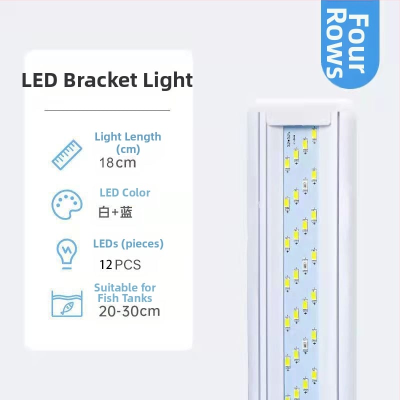 Αδιάβροχη LED λάμπα ενυδρείου με βάση — εξοικονόμηση ενέργειας, επαγγελματικού επιπέδου φωτισμός για διαμόρφωση και ενυδρεία