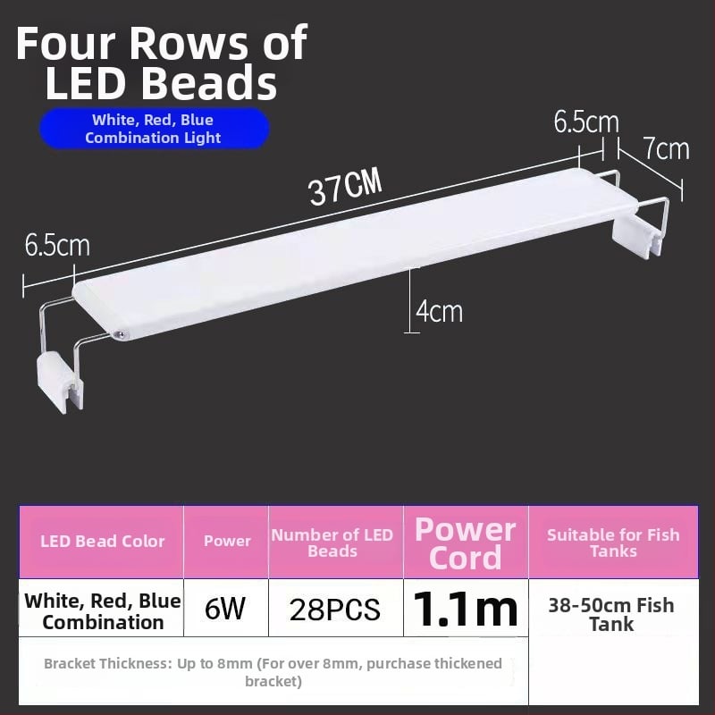 Αδιάβροχη LED λάμπα ενυδρείου με βάση — εξοικονόμηση ενέργειας, επαγγελματικού επιπέδου φωτισμός για διαμόρφωση και ενυδρεία