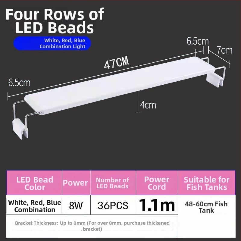 Αδιάβροχη LED λάμπα ενυδρείου με βάση — εξοικονόμηση ενέργειας, επαγγελματικού επιπέδου φωτισμός για διαμόρφωση και ενυδρεία