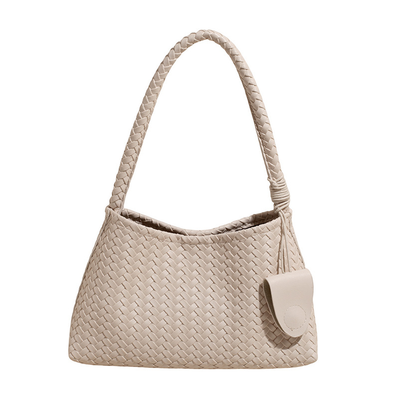 PU bőrből készült kézitáska, street trend stílus, horizontálisan négyszögletes forma, mágneses zár, poliészter bélés