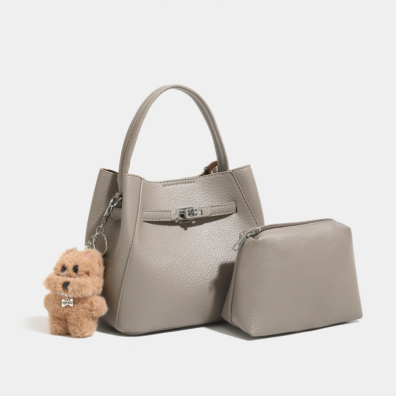 Ženska kožna mala torbica u obliku kante, visoke klase, preko ramena ili crossbody, za dnevnu upotrebu
