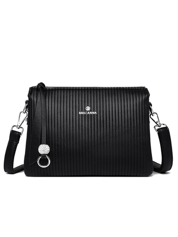 Crossbody torba od PU, vodoravni kvadratni oblik, zatvaranje na zip, unutarnji pretinci: džep na zip, džep za telefon, džep za dokumente, laminirani džep; podstava od poliestera; proljeće 2026 izdanje