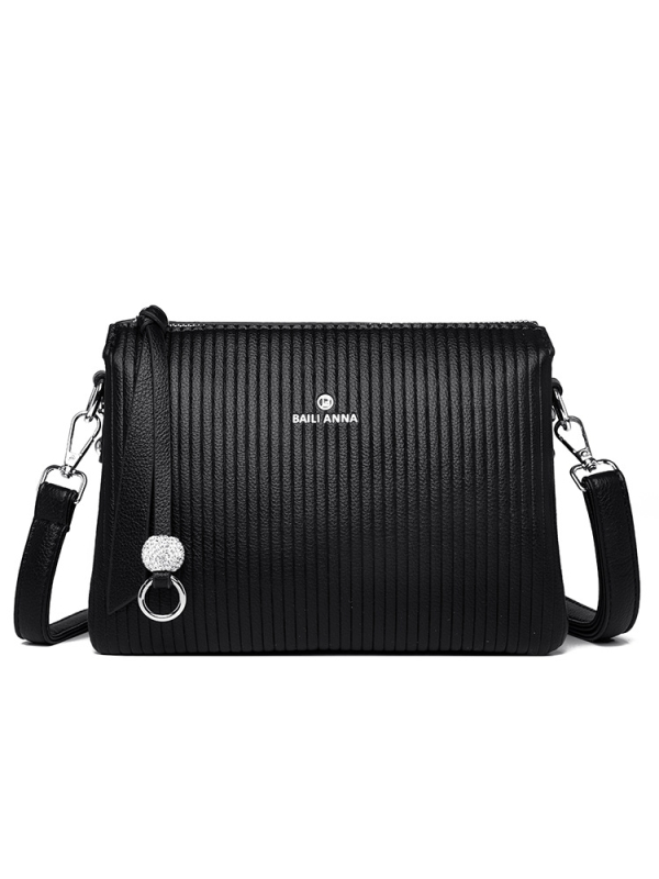 Crossbody torba od PU, vodoravni kvadratni oblik, zatvaranje na zip, unutarnji pretinci: džep na zip, džep za telefon, džep za dokumente, laminirani džep; podstava od poliestera; proljeće 2026 izdanje