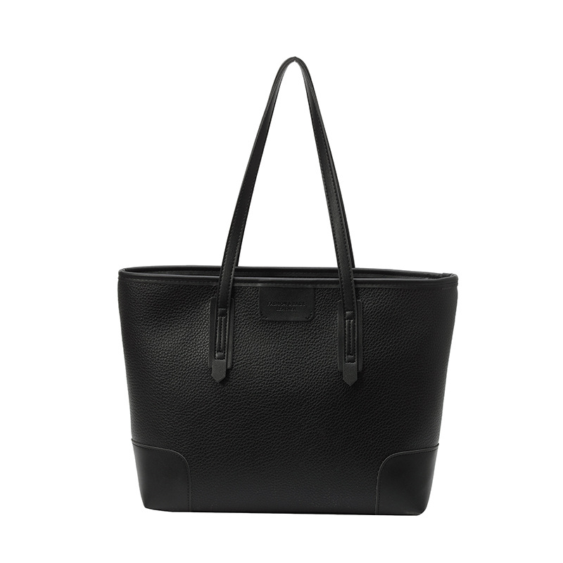 Geantă Tote din PU, stil street fashion, închidere cu fermoar, buzunar interior cu fermoar și bretele duble