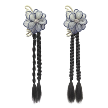 Perucă cu coadă împletită – realizare manuală, sârmă termorezistentă, model Grab braids, nu poate fi vopsită