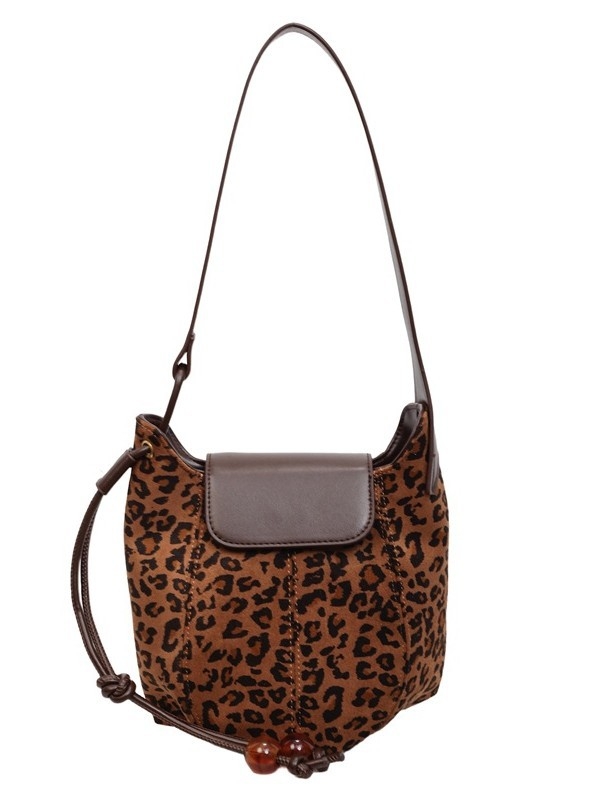 Geantă bucket pentru femei — material PU, formă bucket, deschidere cu capac, buzunare interioare: fermoar, buzunar pentru telefon, buzunar pentru documente, căptuire din poliester