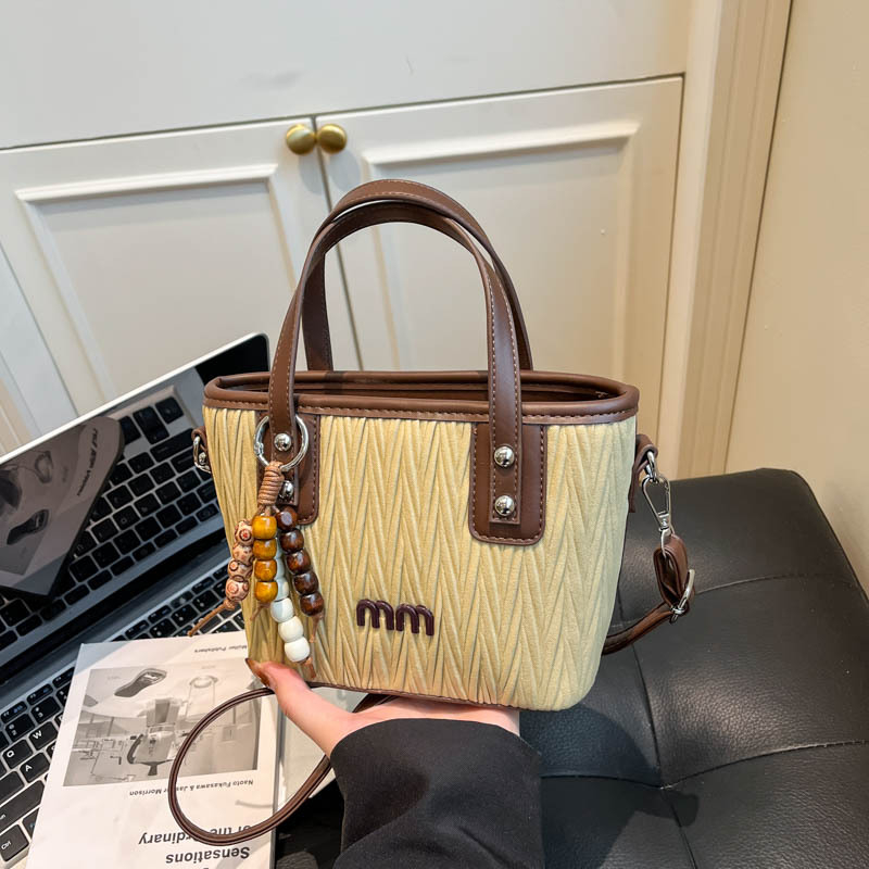 Bucket Bag, Urban Minimalist PU, închidere cu fermoar, căptușeală poliester, curea pentru un umăr