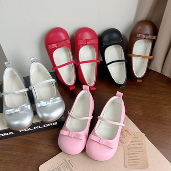 Dievčenské Mary Jane topánky s mašľou, mäkkou podrážkou, zapínanie elastickou páskou, horný materiál mikrovlákno, podrážka z gumy