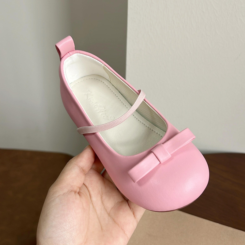 Dievčenské Mary Jane topánky s mašľou, mäkkou podrážkou, zapínanie elastickou páskou, horný materiál mikrovlákno, podrážka z gumy