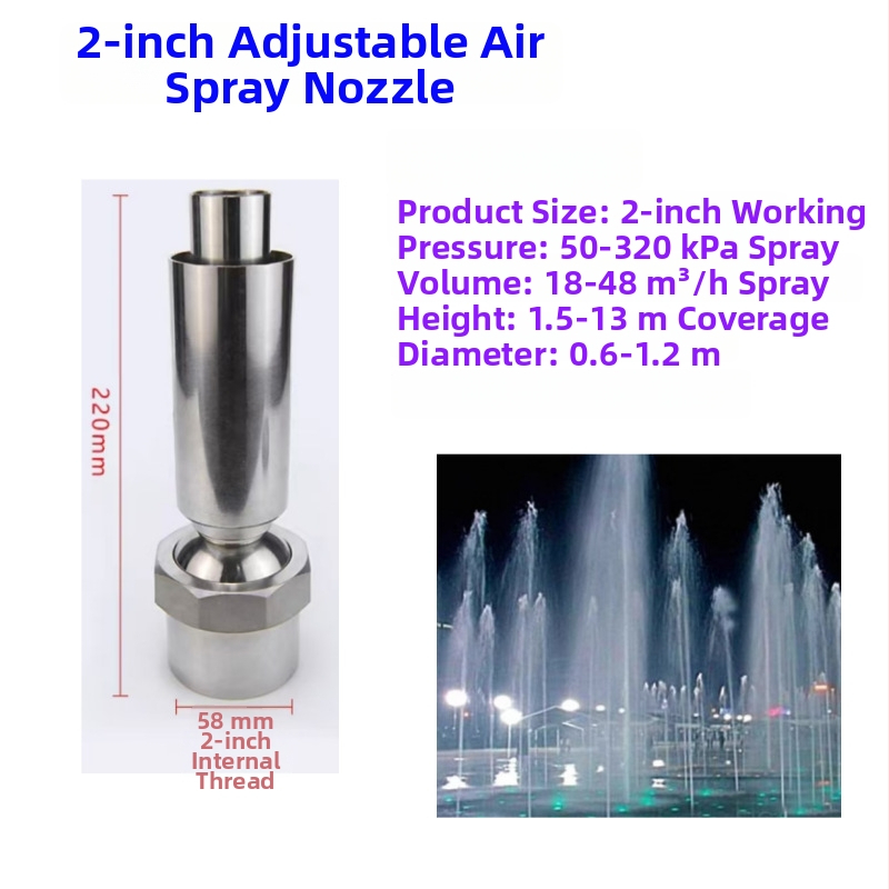 Фонтанна форсунка - изцяло медна, нефритова колона, за озеленяване на басейни, марка Dingxuan