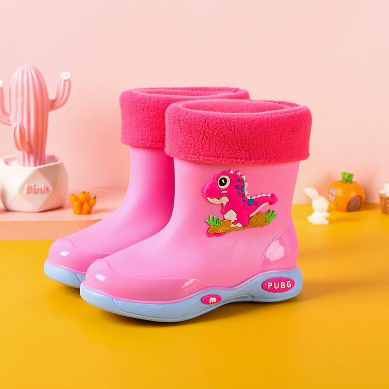 Dječje čizme za kišu s PVC gornjim dijelom, karikatura uzorak (ravna peta; pogodne za sve sezone; uzrast 1–12 godina)