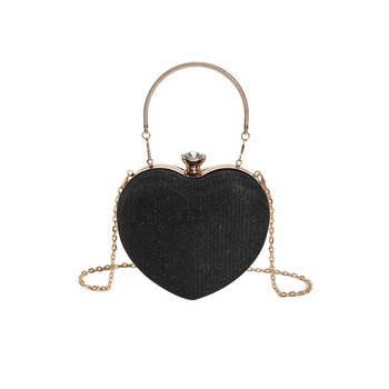 Mini crossbody torba u obliku srca, PVC, otvaranje kopčom, podstava od poliester, dvostruke naramenice