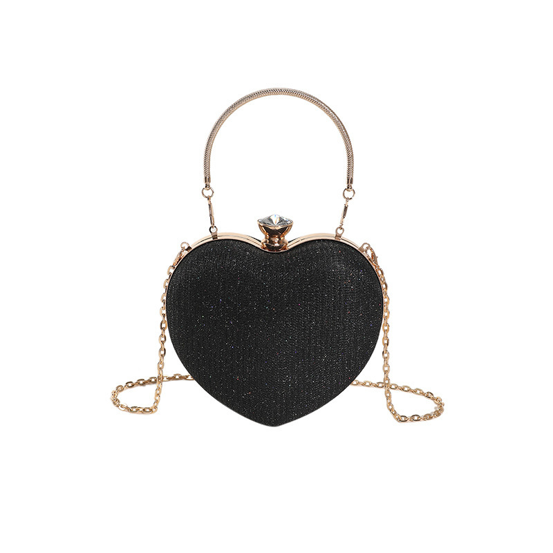 Mini crossbody torba u obliku srca, PVC, otvaranje kopčom, podstava od poliester, dvostruke naramenice