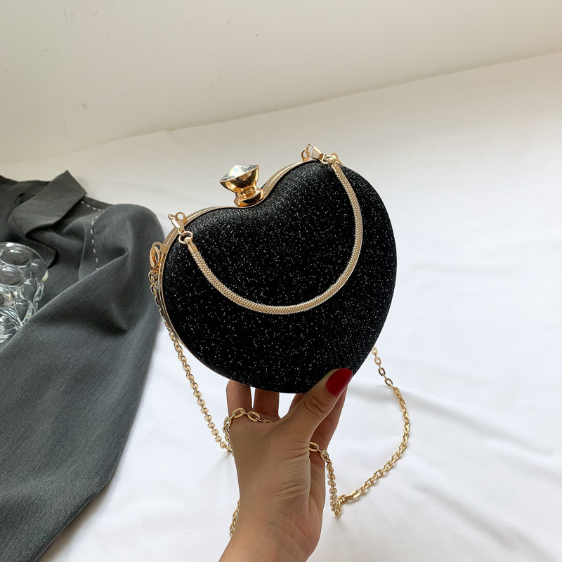 Mini crossbody torba u obliku srca, PVC, otvaranje kopčom, podstava od poliester, dvostruke naramenice