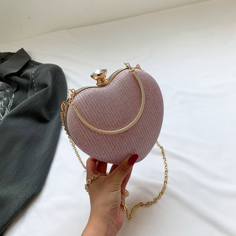 Mini crossbody torba u obliku srca, PVC, otvaranje kopčom, podstava od poliester, dvostruke naramenice