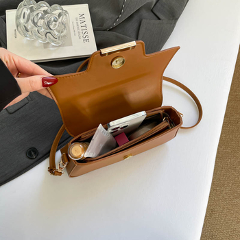 Geantă de umăr pătrată, vintage patchwork, inspirată din Coreea, cu clapă, PU material, căptușeală poliester, curea cu o singură curea, buzunar pentru telefon