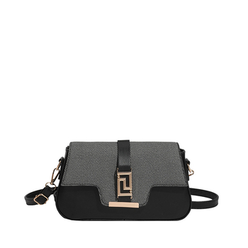 Geantă de umăr pătrată, vintage patchwork, inspirată din Coreea, cu clapă, PU material, căptușeală poliester, curea cu o singură curea, buzunar pentru telefon