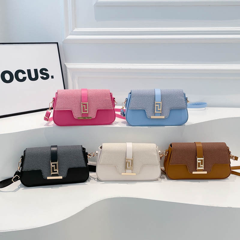 Geantă de umăr pătrată, vintage patchwork, inspirată din Coreea, cu clapă, PU material, căptușeală poliester, curea cu o singură curea, buzunar pentru telefon