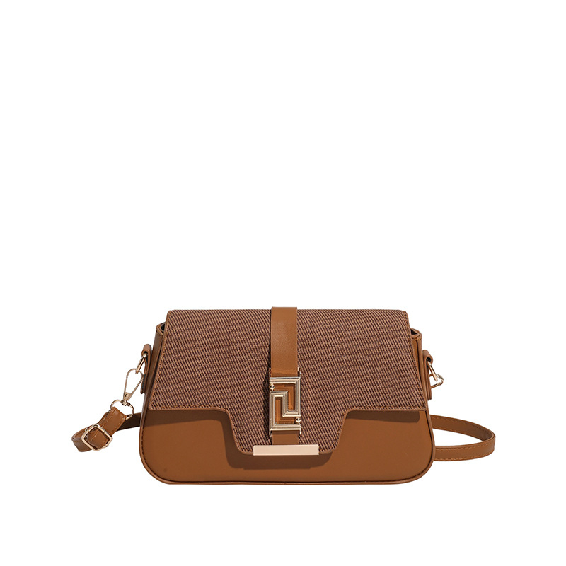 Geantă de umăr pătrată, vintage patchwork, inspirată din Coreea, cu clapă, PU material, căptușeală poliester, curea cu o singură curea, buzunar pentru telefon