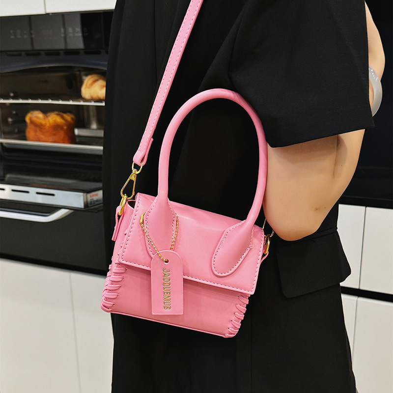 Geantă de umăr din PU, formă verticală pătrată, închidere cu fermoar, buzunar interior cu fermoar, căptușeală PU, utilizare zilnică