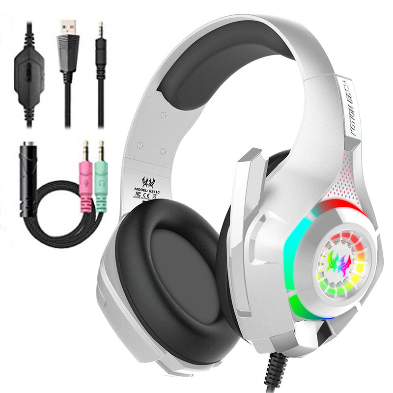 Beexcellent GM-1 ενσύρματα ακουστικά για παιχνίδια με 40 mm οδηγούς, αντίσταση 32 Ω, εύρος συχνοτήτων 15–20 kHz, πλεκτό καλώδιο 1,9 m, ενσωματωμένο μικρόφωνο