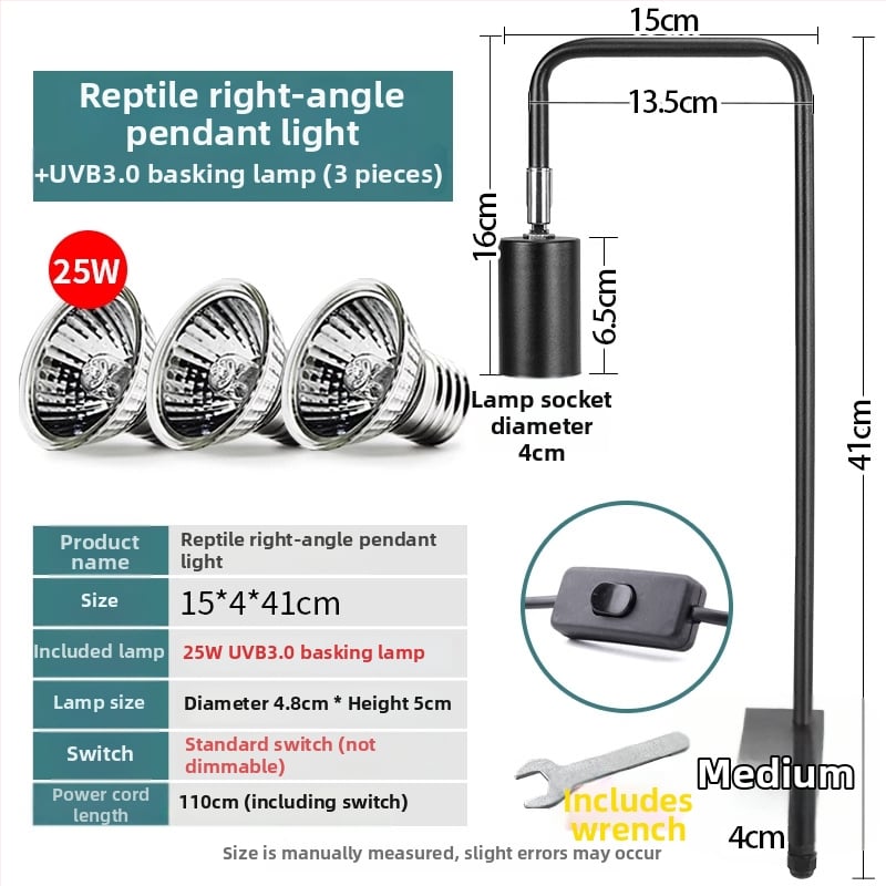 Λάμπα basking για ερπετά, σώμα από αλουμίνιο, 25W, πρόσθετος φωτισμός, μάρκα Climbing General