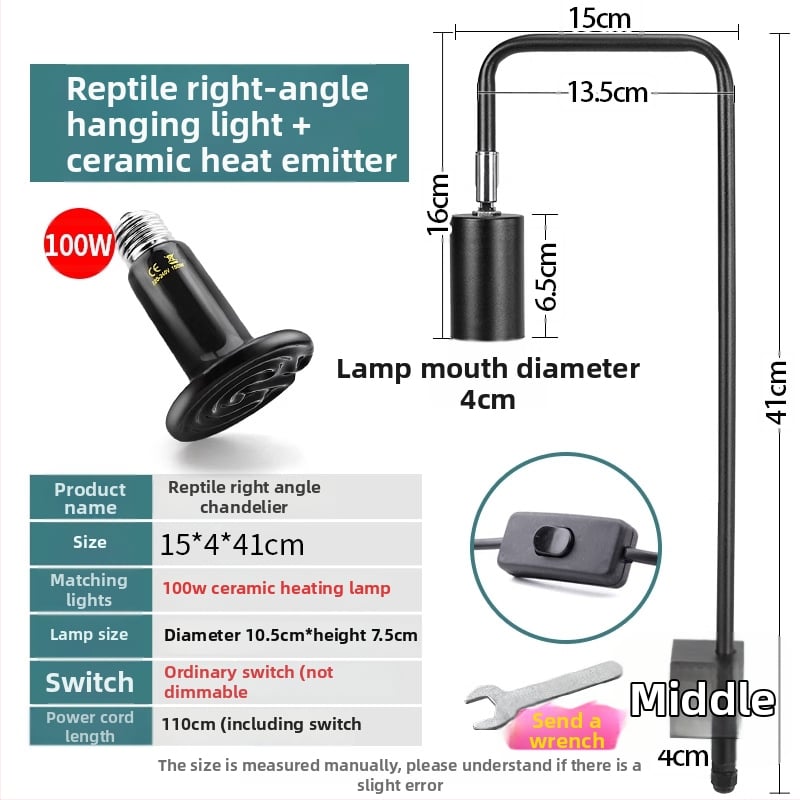 Λάμπα basking για ερπετά, σώμα από αλουμίνιο, 25W, πρόσθετος φωτισμός, μάρκα Climbing General