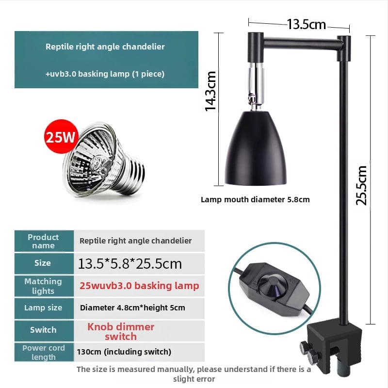 Λάμπα basking για ερπετά, σώμα από αλουμίνιο, 25W, πρόσθετος φωτισμός, μάρκα Climbing General