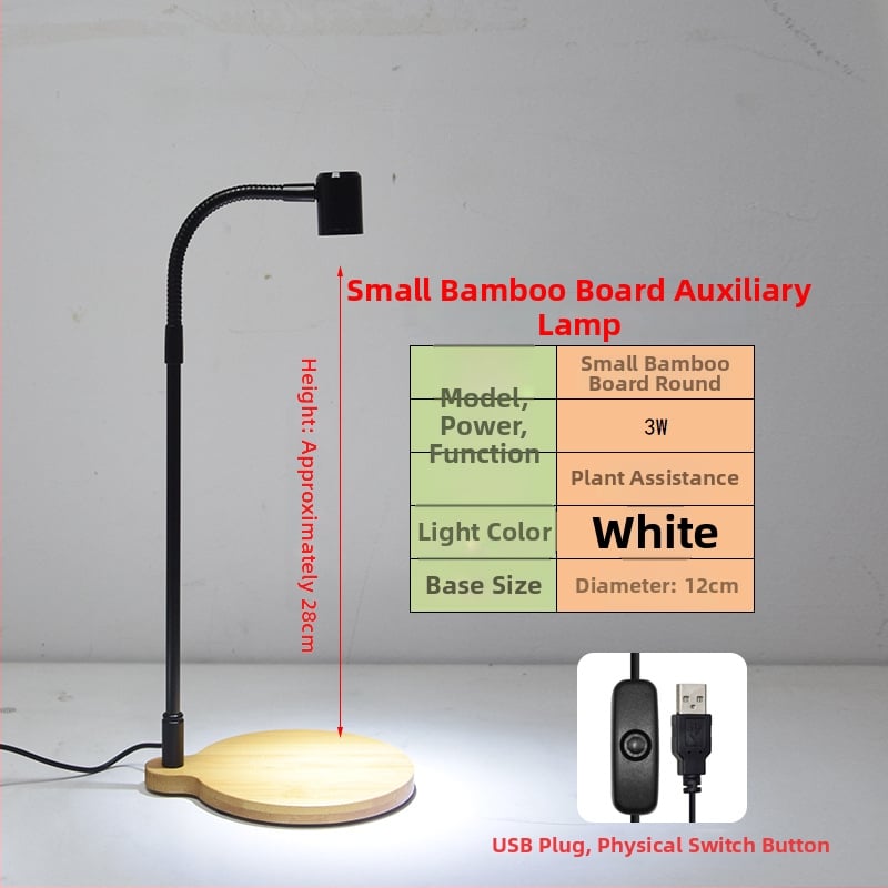 LED φως ανάπτυξης φυτών για παχύφυτα και φυτά σε γλάστρες - πλήρες φάσμα, 3W, 0,5 kg