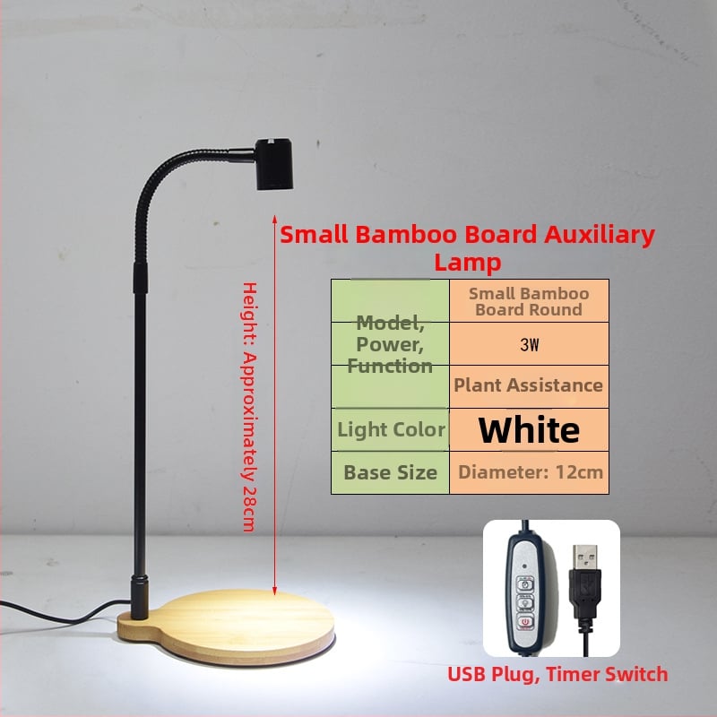LED φως ανάπτυξης φυτών για παχύφυτα και φυτά σε γλάστρες - πλήρες φάσμα, 3W, 0,5 kg