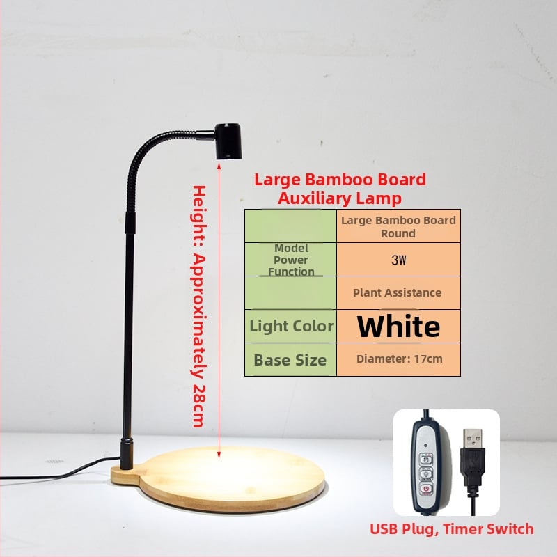 LED φως ανάπτυξης φυτών για παχύφυτα και φυτά σε γλάστρες - πλήρες φάσμα, 3W, 0,5 kg