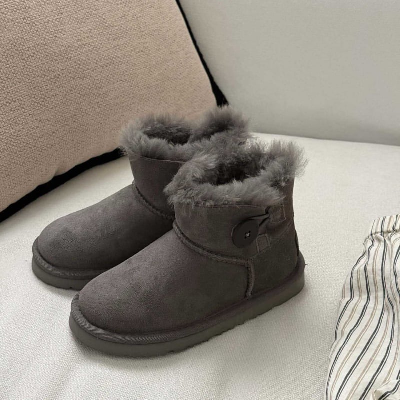 Baba járócipő, uniszex, téli gyerekcsizma gyapjú felsőrésszel és vastag gumi-EVA talppal