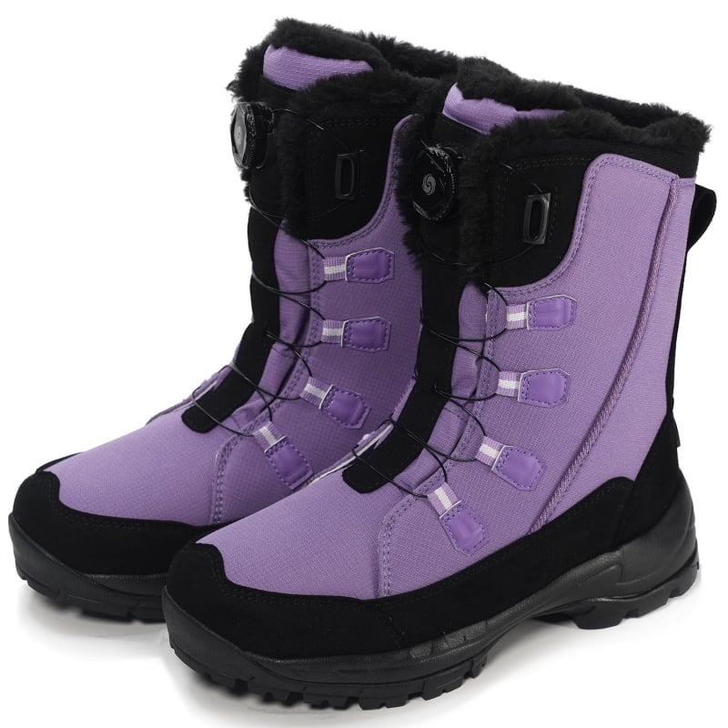 Gyerekeknek készült velúr vízálló bokacsizma fleece béléssel, anti-slip talppal