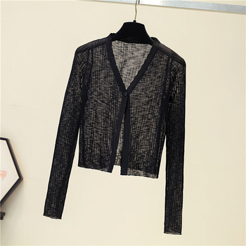 Ljetni Ice Silk kardigan, dugi rukavi, slobodan kroj, jedno dugme, UPF30+, viskoza 50–70%