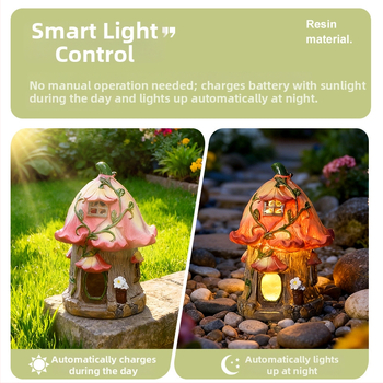 Ornament decorativ din rășină pentru grădină — stil pastoral, material din rășină sintetică, plastic și rășină, ambalaj carton