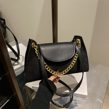 Дамска ретро чанта в стил Хонг Конг, квадратна форма, синтетична кожа, полиестерна подплата, цип, единична презрамка