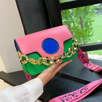 Женска кръстосана чанта през рамо, PU материал, закопчаване с цип, PU подплата, вътрешни джобове за телефон и документи, единична презрамка, правоъгълна форма